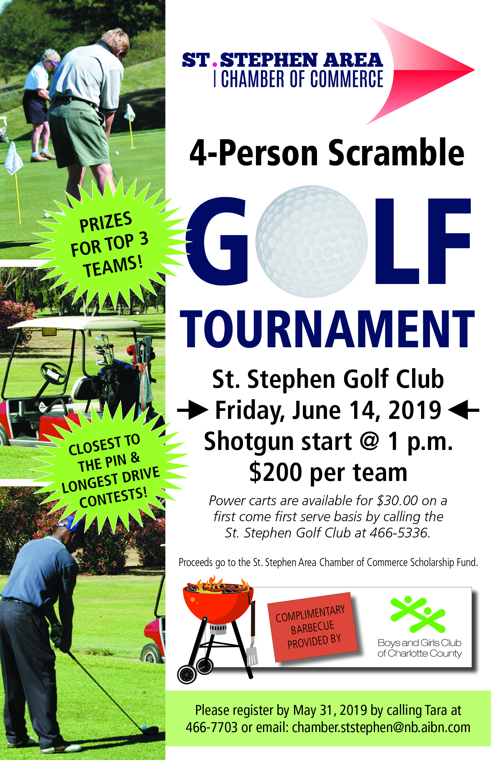 St Stephen Area Chamber Of Commerce 4 Person Scramble Golf 