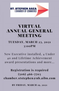 Virtual AGM 2021 Invitation - St. Stephen Chamber of Commerce